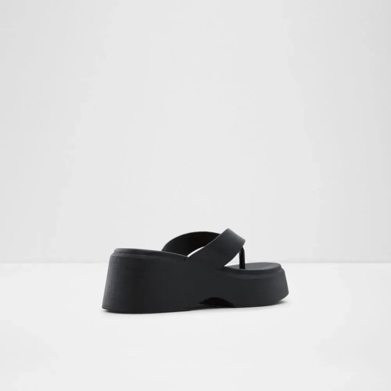 Delphy Women's Flatform Thong Sandal Black Aldo Fashion
