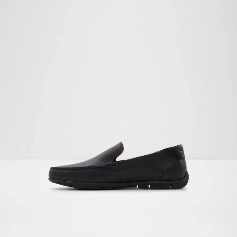 Demetriflex-W Men's Leather Moccasin Open-Black Aldo Fashion