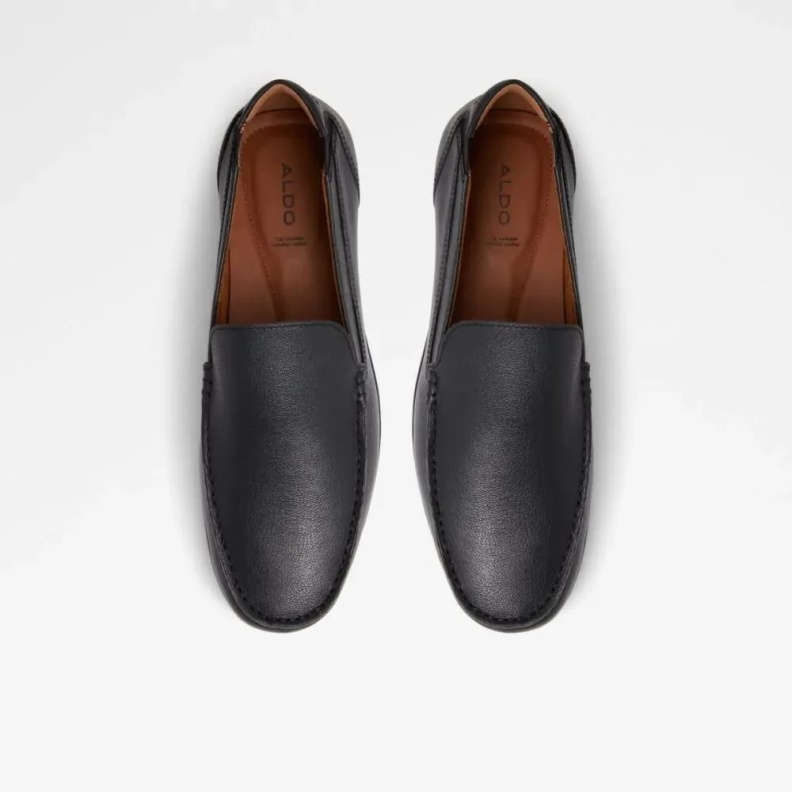 Demetriflex-W Men's Leather Moccasin Open-Black Aldo Fashion