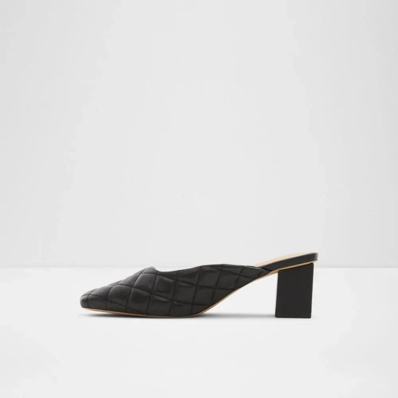 Black Fashion Aldo Drenna Women's Square Toe Block Heel Mule