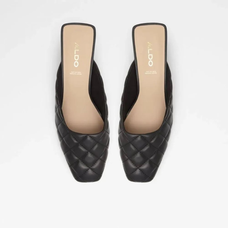 Black Fashion Aldo Drenna Women's Square Toe Block Heel Mule