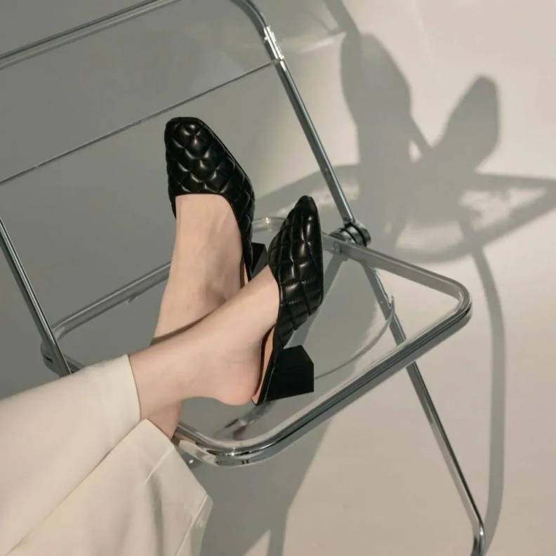 Black Fashion Aldo Drenna Women's Square Toe Block Heel Mule