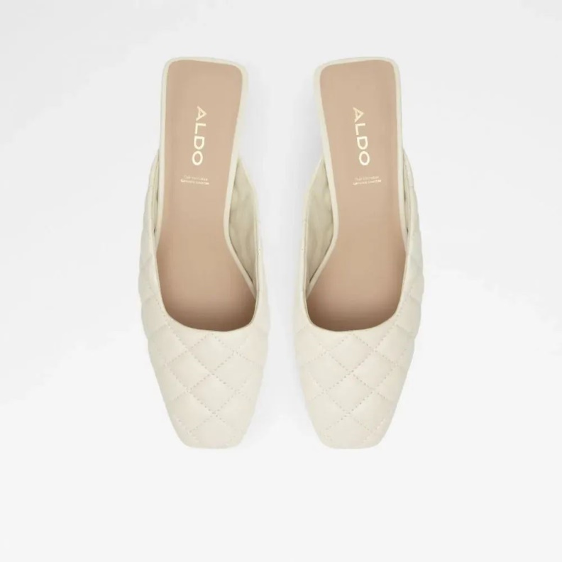 Other White Drenna Women's Square Toe Block Heel Mule Fashion Aldo