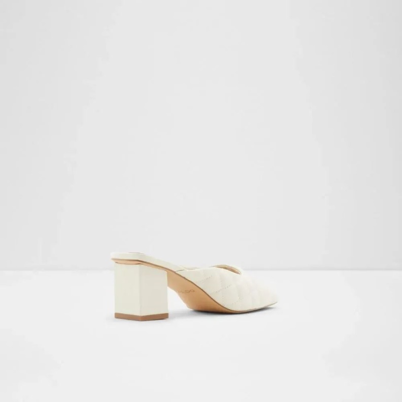 Other White Drenna Women's Square Toe Block Heel Mule Fashion Aldo