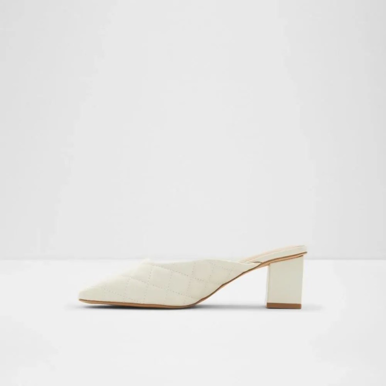 Other White Drenna Women's Square Toe Block Heel Mule Fashion Aldo