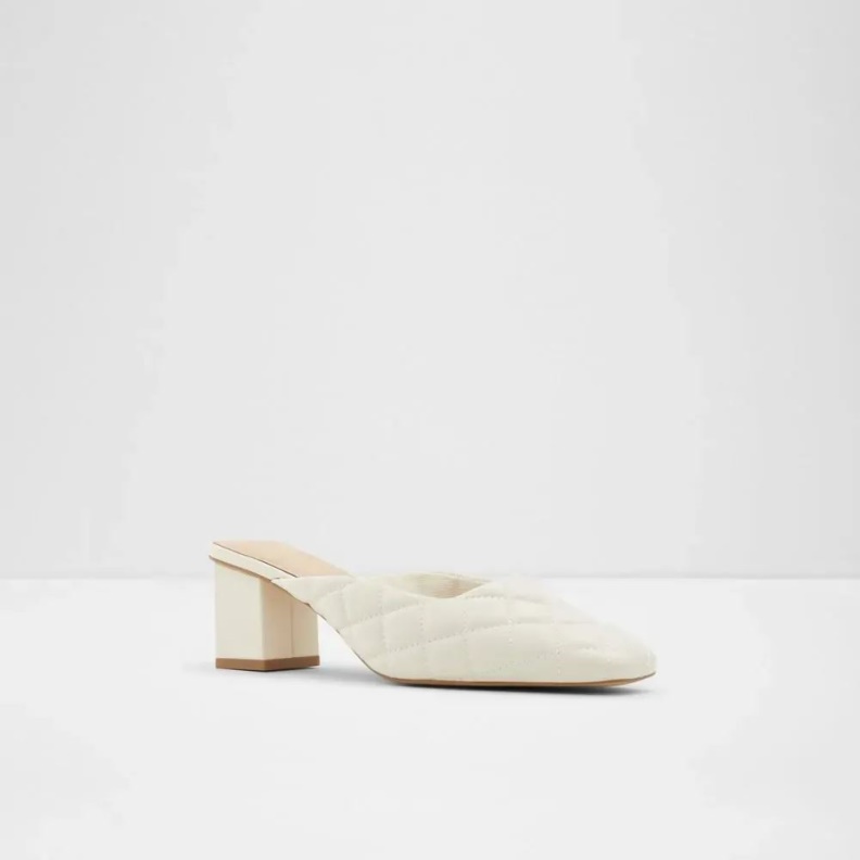 Other White Drenna Women's Square Toe Block Heel Mule Fashion Aldo