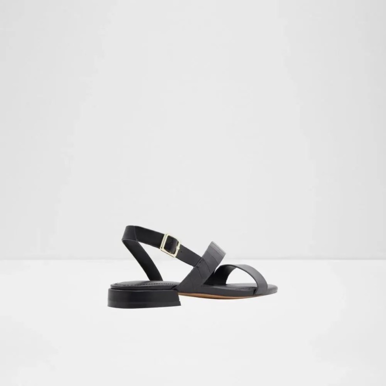 Edardoni Women's Flat Heeled Sandal Aldo Fashion Black