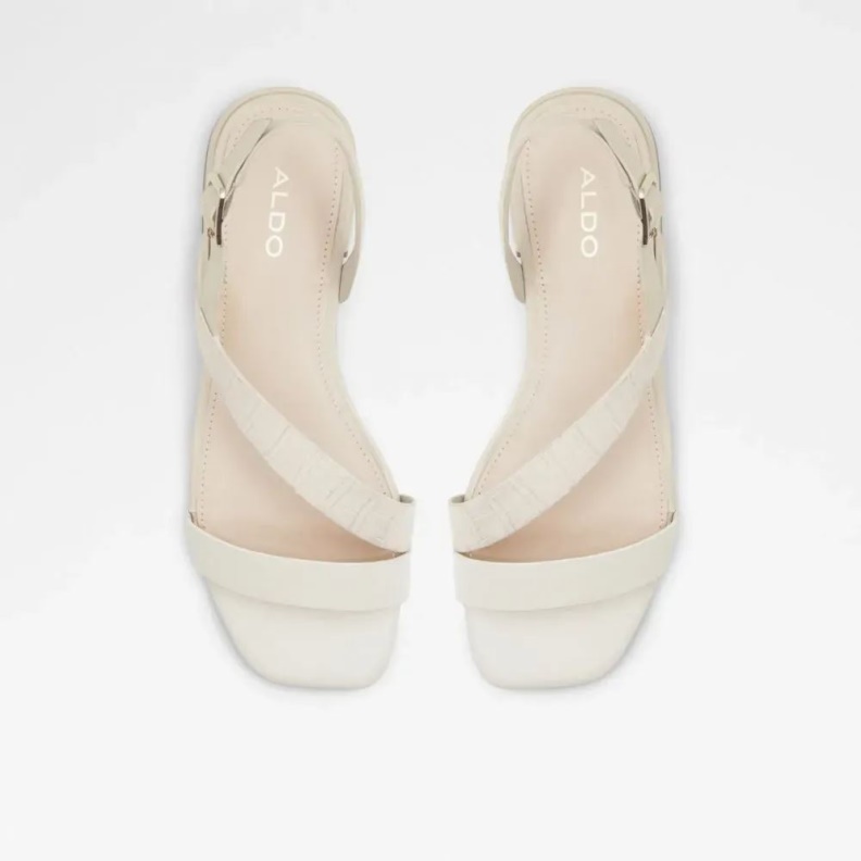 Fashion Aldo Edardoni Women's Two-Piece Heeled Sandal Other White