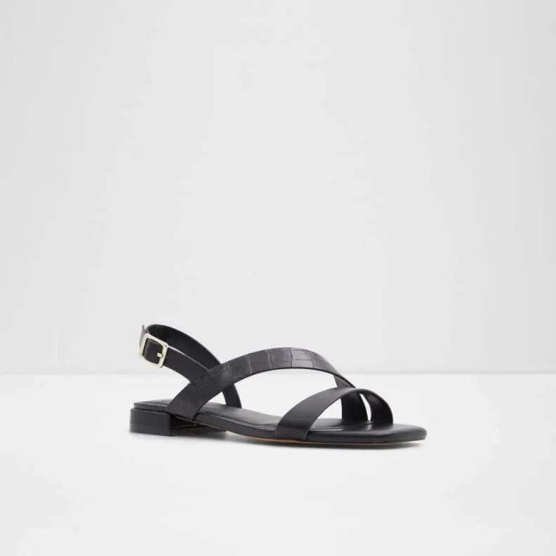 Fashion Black Edardoni Women's Two-Piece Heeled Sandal Aldo