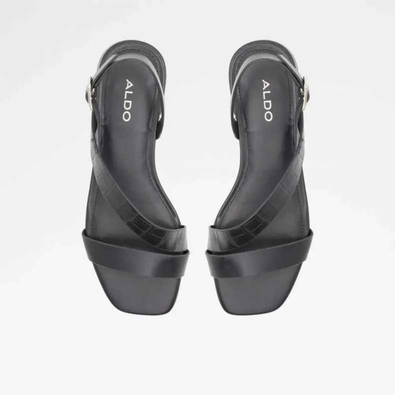 Fashion Black Edardoni Women's Two-Piece Heeled Sandal Aldo