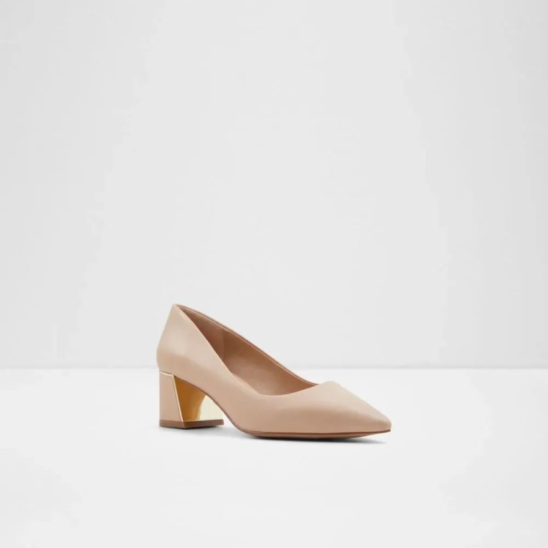 Aldo Fashion Bone Elamaever Women's Block Heel Pump