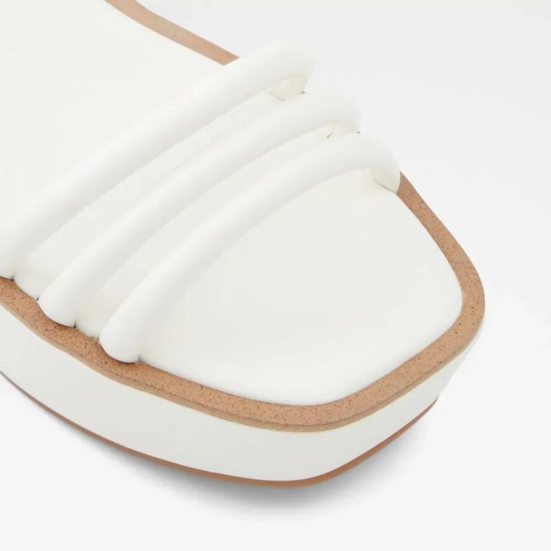 Fashion White Enamessi Women's Strappy Wedge Sandal Aldo