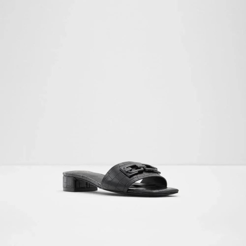 Black Fashion Aldo Ethauwen Women's Flat Heeled Sandal