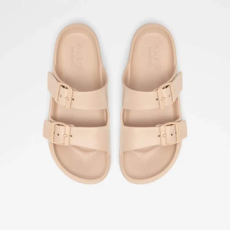 Eteiven Women's Flat Casual Slide Sandal Fashion Aldo Bone