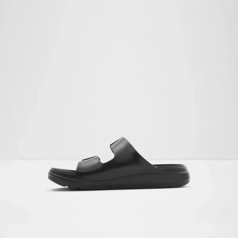 Eteiven Women's Flat Casual Slide Sandal Fashion Black Aldo