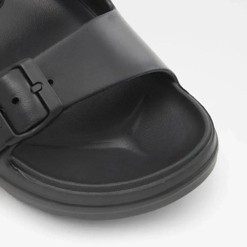 Eteiven Women's Flat Casual Slide Sandal Fashion Black Aldo