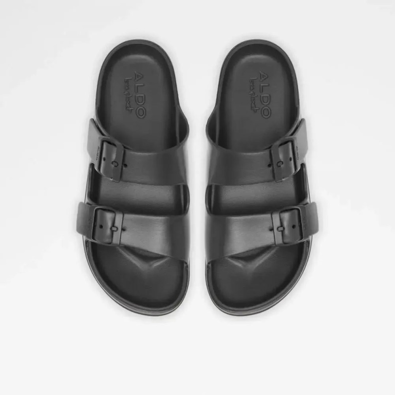 Eteiven Women's Flat Casual Slide Sandal Fashion Black Aldo