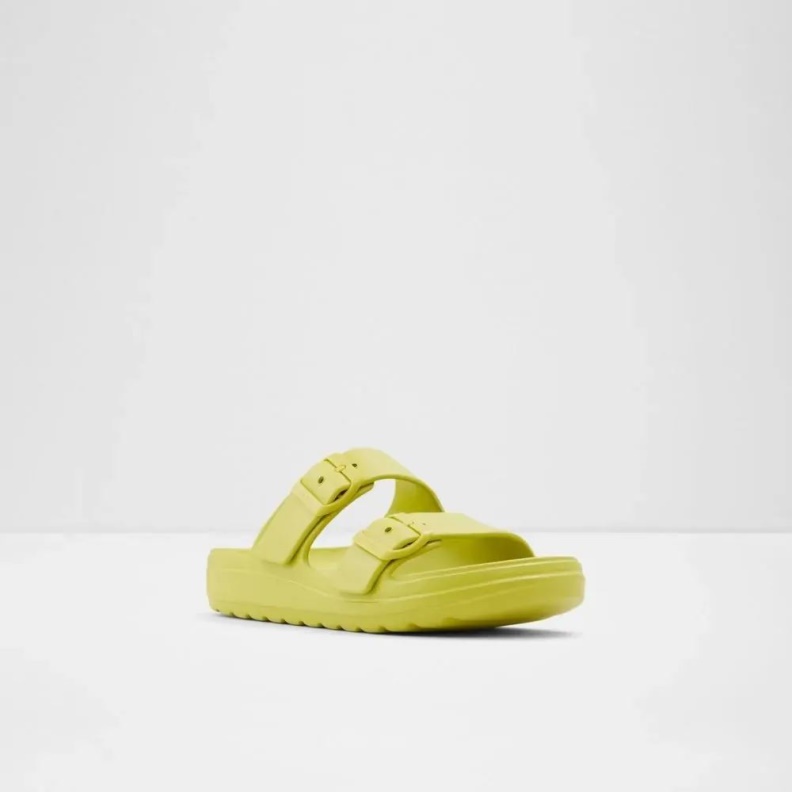 Eteiven Women's Slip-On Sandal Slide Fashion Aldo Bright Green
