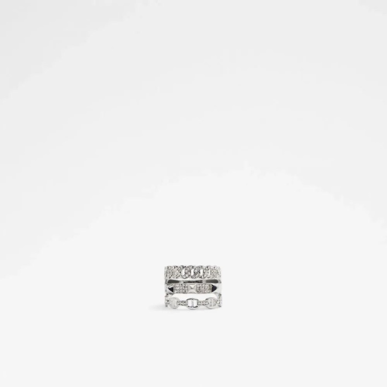 Aldo Silver/Clear Multi Fashion Febriclyaw Women's Accessories Ring
