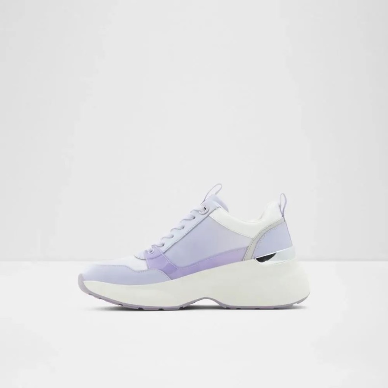Purple Feelgood Women's Laced-Up Wedge Sneaker Aldo Fashion