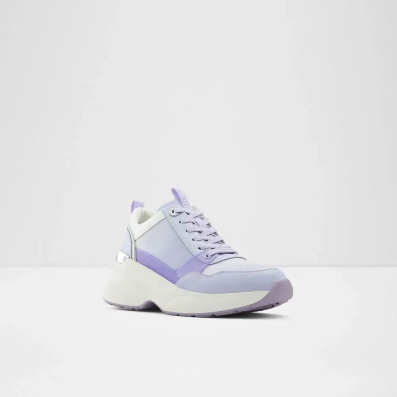 Purple Feelgood Women's Laced-Up Wedge Sneaker Aldo Fashion