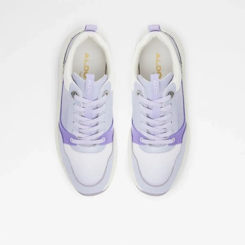 Purple Feelgood Women's Laced-Up Wedge Sneaker Aldo Fashion