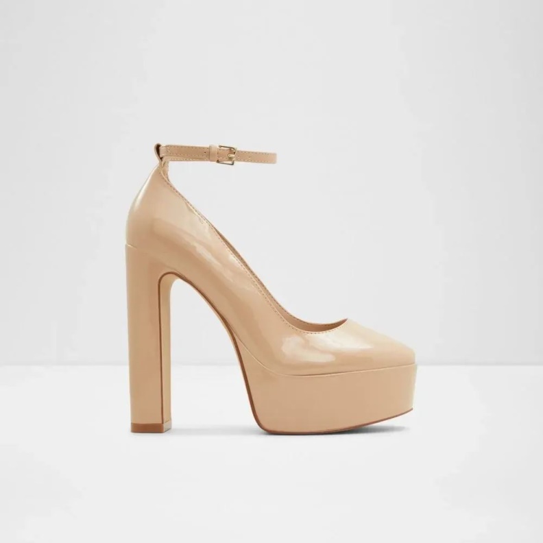 Aldo Fonda Women's Platform Heel Pump Bone Fashion