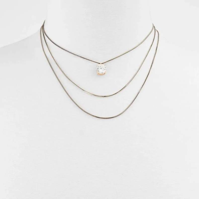 Fashion Aldo Froimma Women's Accessories Necklace Black/Gold Multi