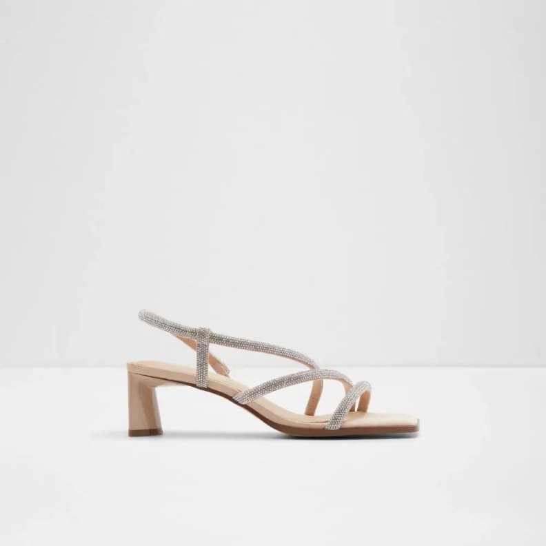 Aldo Gannateriel Women's Sling Back Heeled Sandal Bone Fashion