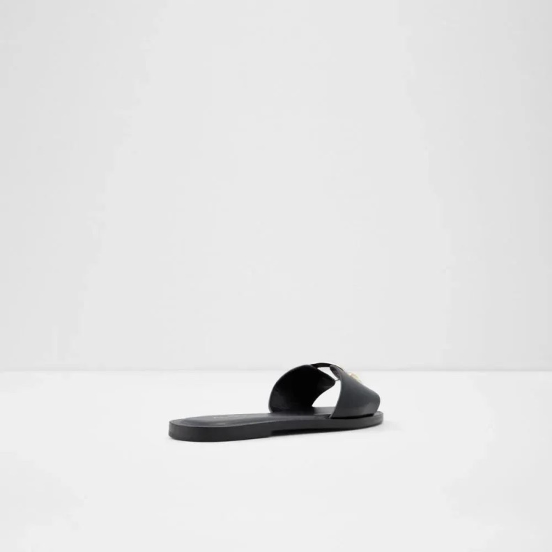 Black Fashion Aldo Glaeswen Women's Slide Flat Sandal
