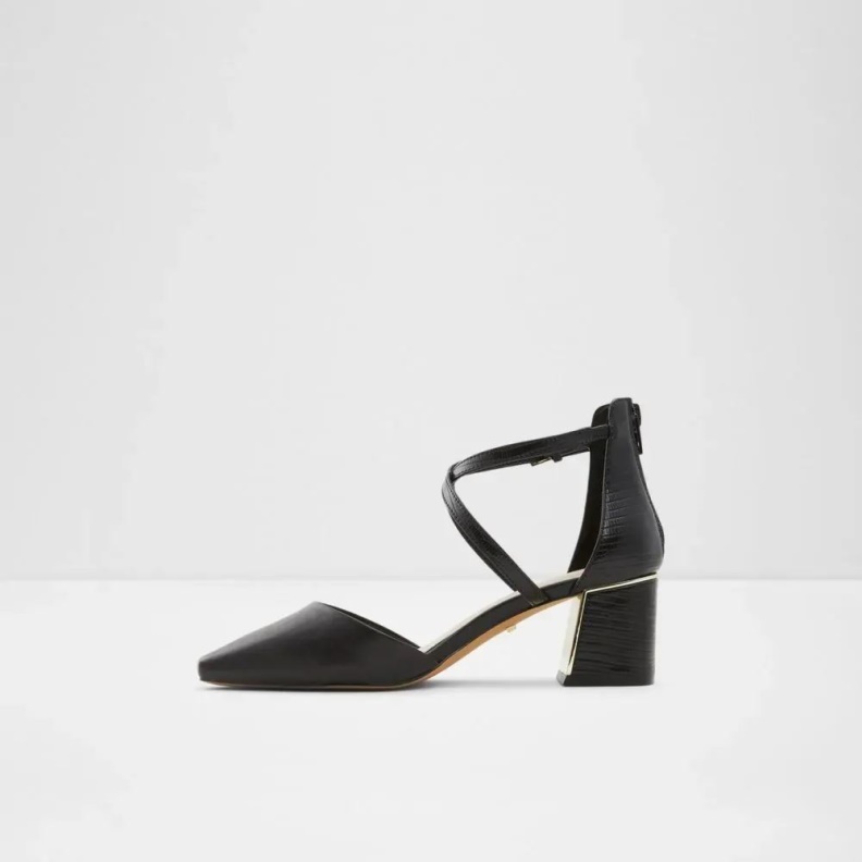 Black Fashion Aldo Grarwen Women's Ankle Strap Heeled Shoe