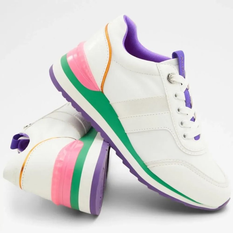 White-Multi Greenspan Women's Jogger Sole Sneaker Fashion Aldo