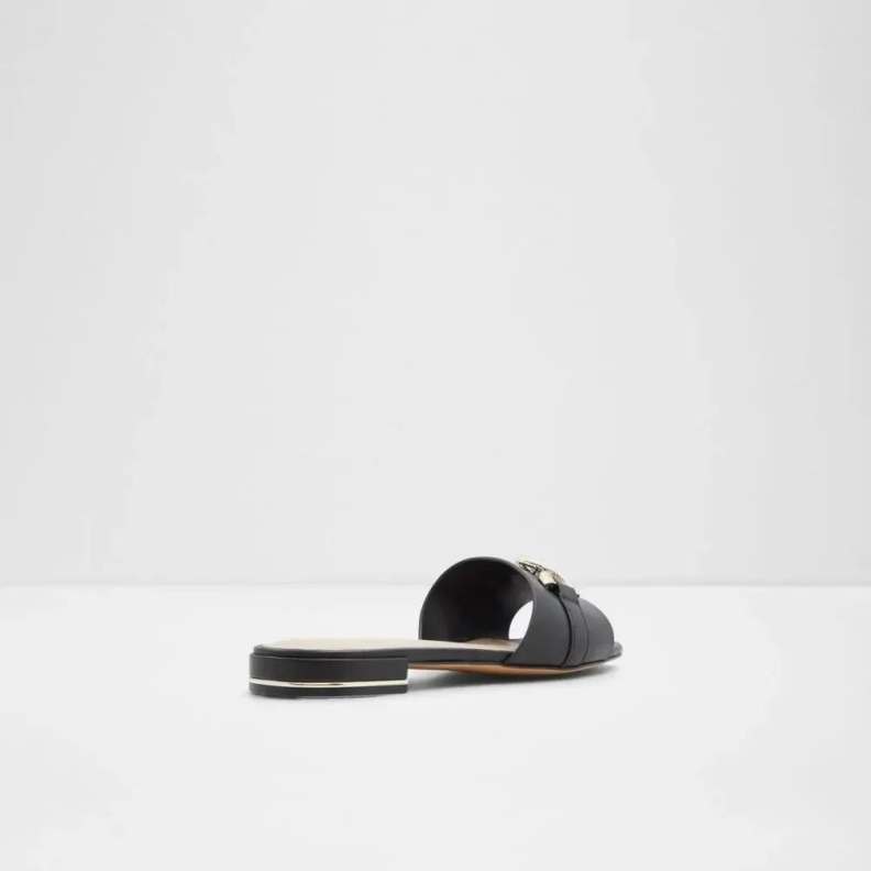 Aldo Hayhar Women's Flat Slide Sandal Black Fashion