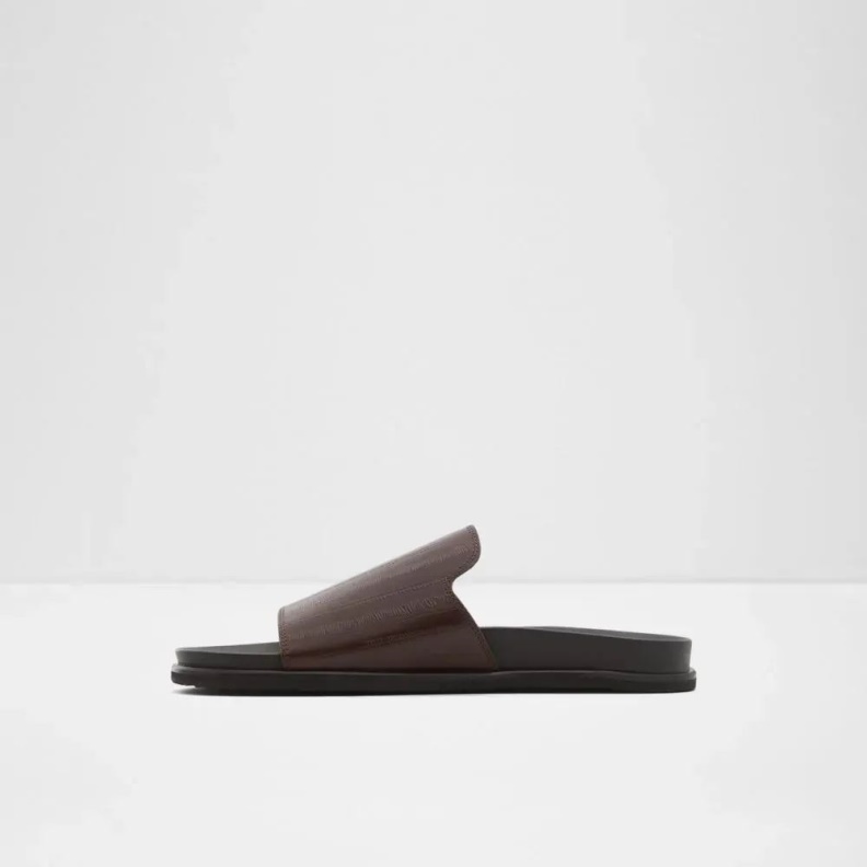 Fashion Dark-Brown Aldo Haoven Men's Flat Casual Slide Sandal