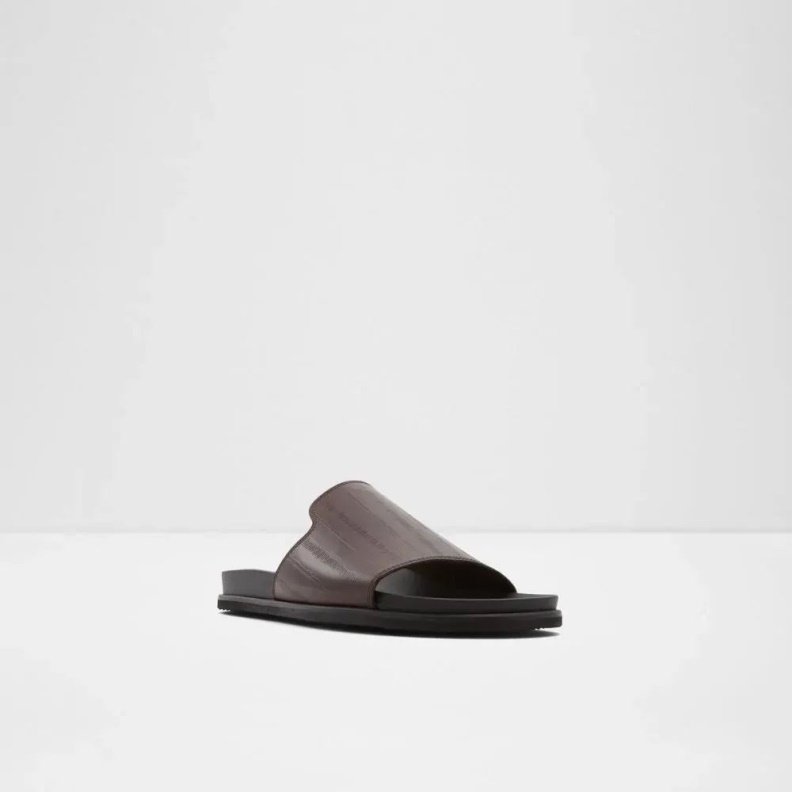 Fashion Dark-Brown Aldo Haoven Men's Flat Casual Slide Sandal