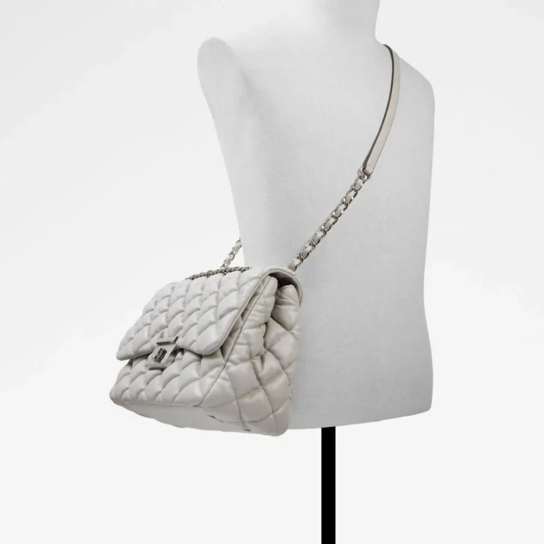 Aldo Fashion Light Grey Ilsa Women's Handbag Crossbody