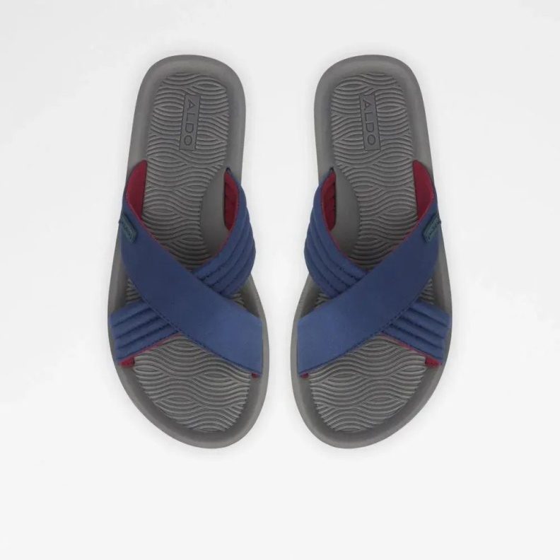 Inderpaul Men's Flat Casual Slide Sandal Aldo Fashion Navy