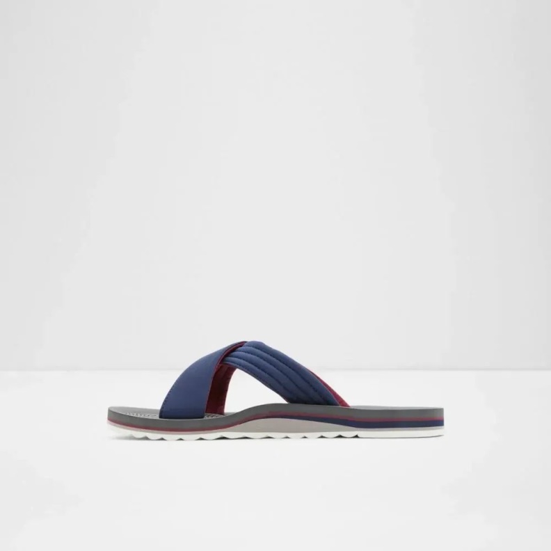 Inderpaul Men's Flat Casual Slide Sandal Aldo Fashion Navy