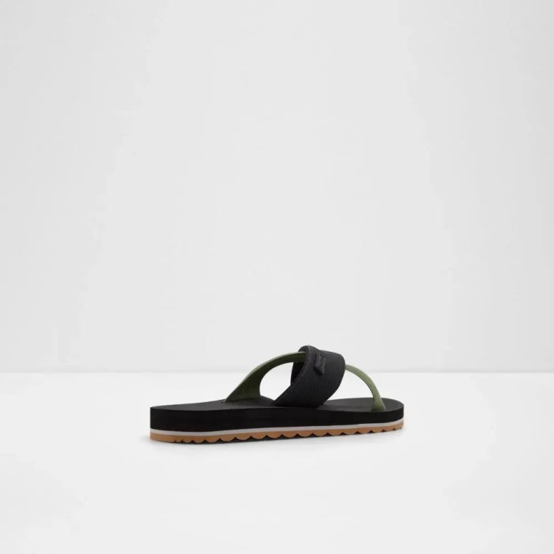 Inderpaul Men's Flat Slide Sandal Fashion Aldo Open-Black