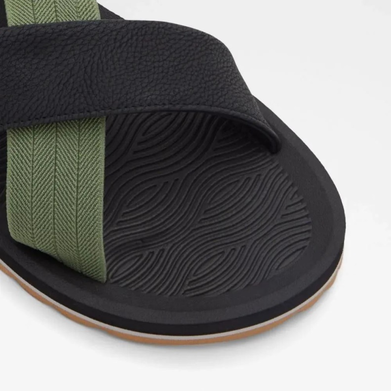 Inderpaul Men's Flat Slide Sandal Fashion Aldo Open-Black