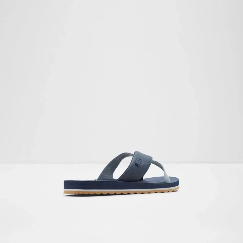 Inderpaul Men's Flat Slide Sandal Fashion Navy Aldo