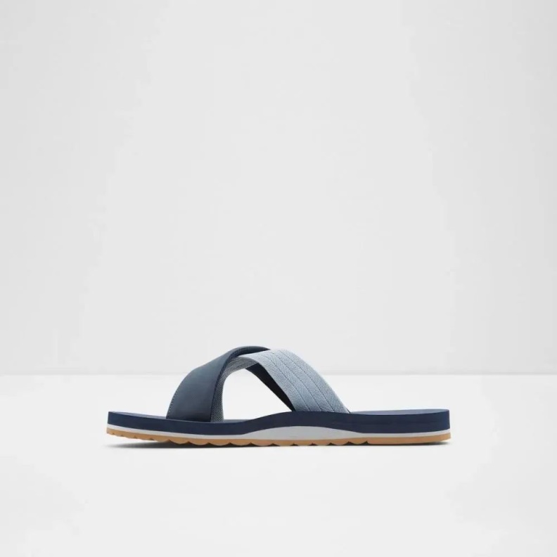 Inderpaul Men's Flat Slide Sandal Fashion Navy Aldo