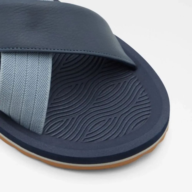 Inderpaul Men's Flat Slide Sandal Fashion Navy Aldo