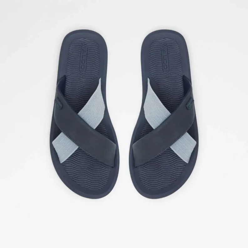 Inderpaul Men's Flat Slide Sandal Fashion Navy Aldo