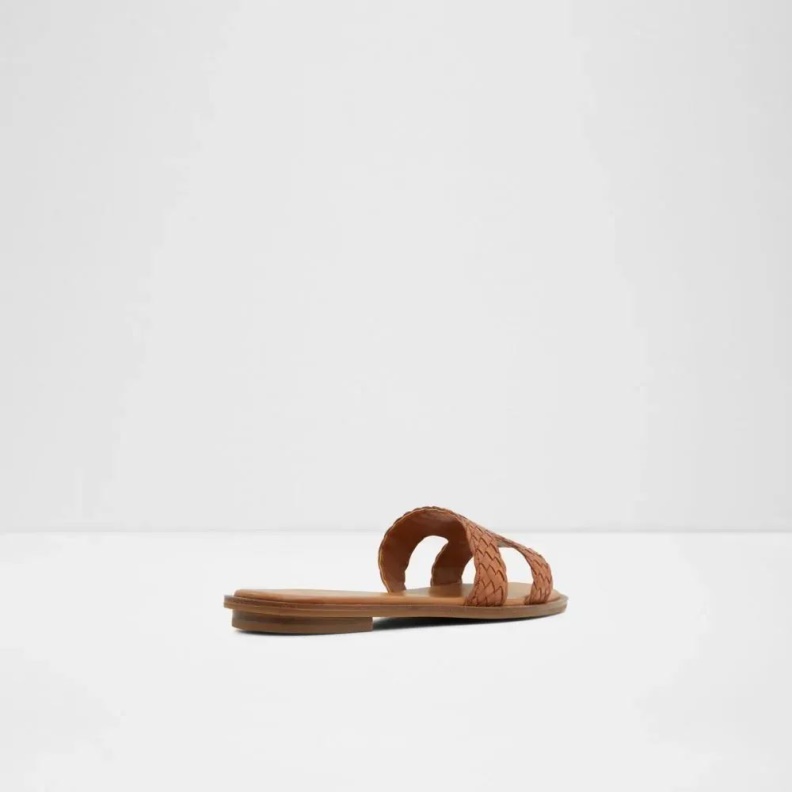 Medium-Brown Fashion Aldo Irmaos Women's Slip On Slide Sandal