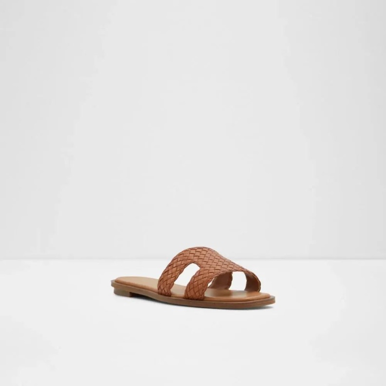 Medium-Brown Fashion Aldo Irmaos Women's Slip On Slide Sandal