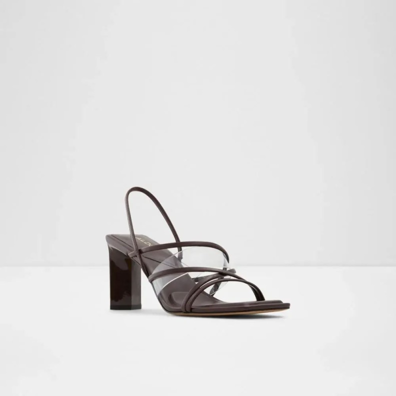 Dark-Brown Fashion Aldo Jennifer Women's Sling Back Heeled Sandal