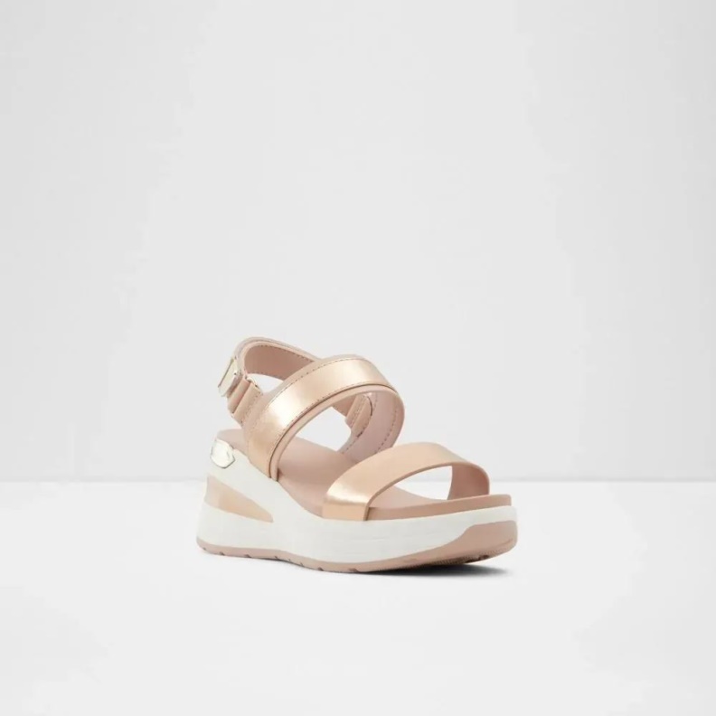 Jennerena Women's Two Piece Wedge Sandal Fashion Rose-Gold Aldo