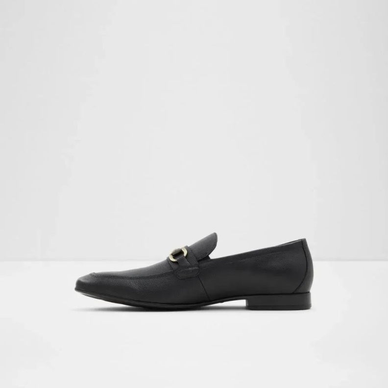 Black Aldo Fashion Jijaws Men's Slip-On Almond Toe Loafer