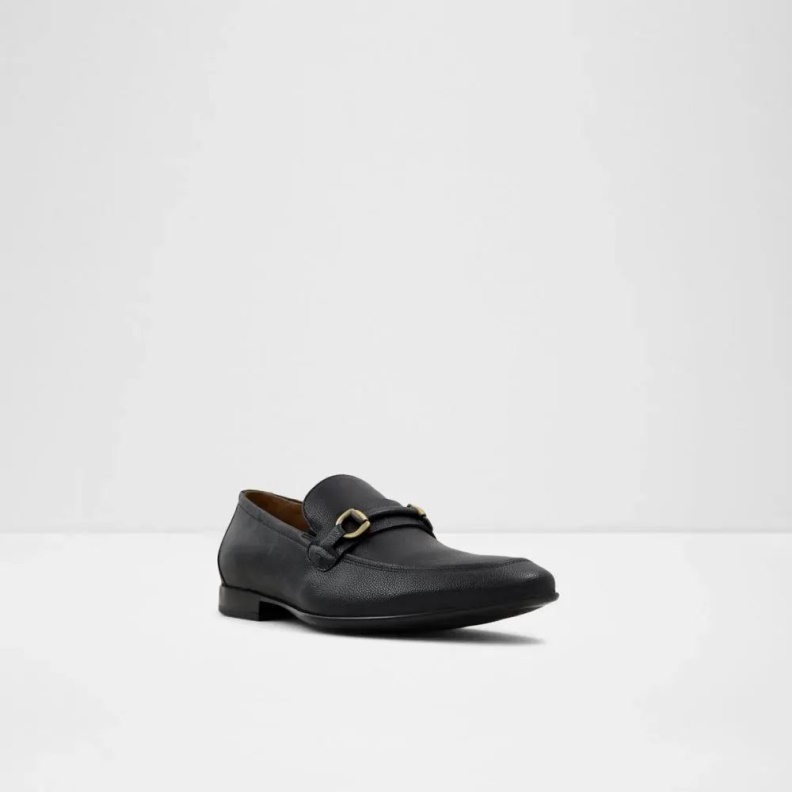 Black Aldo Fashion Jijaws Men's Slip-On Almond Toe Loafer